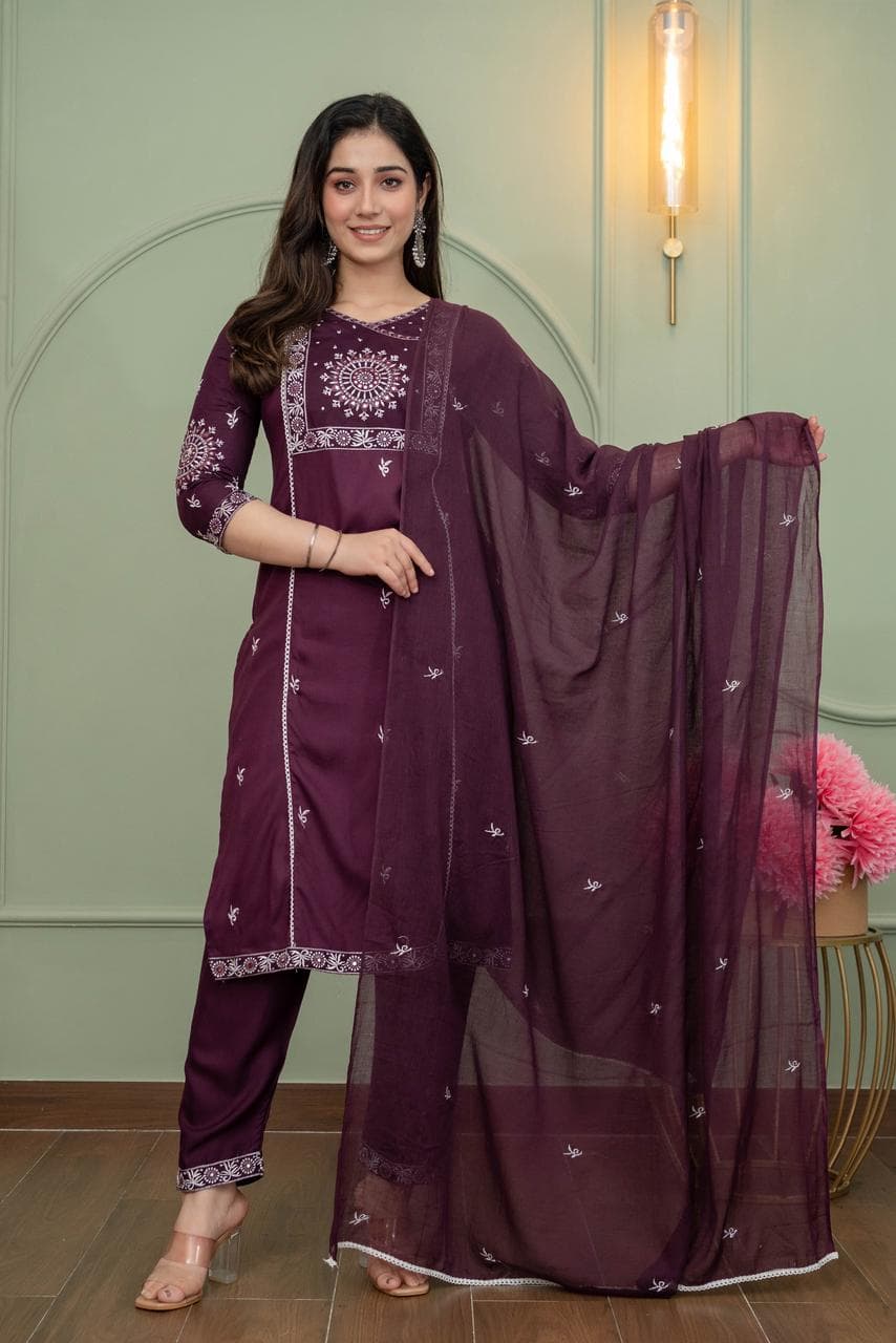 Floral Printed Cotton Kurta - Main Image